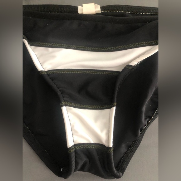 Y2K EUC Xhilaration black/white adjustable tie side bikini bottom. - Picture 2 of 6